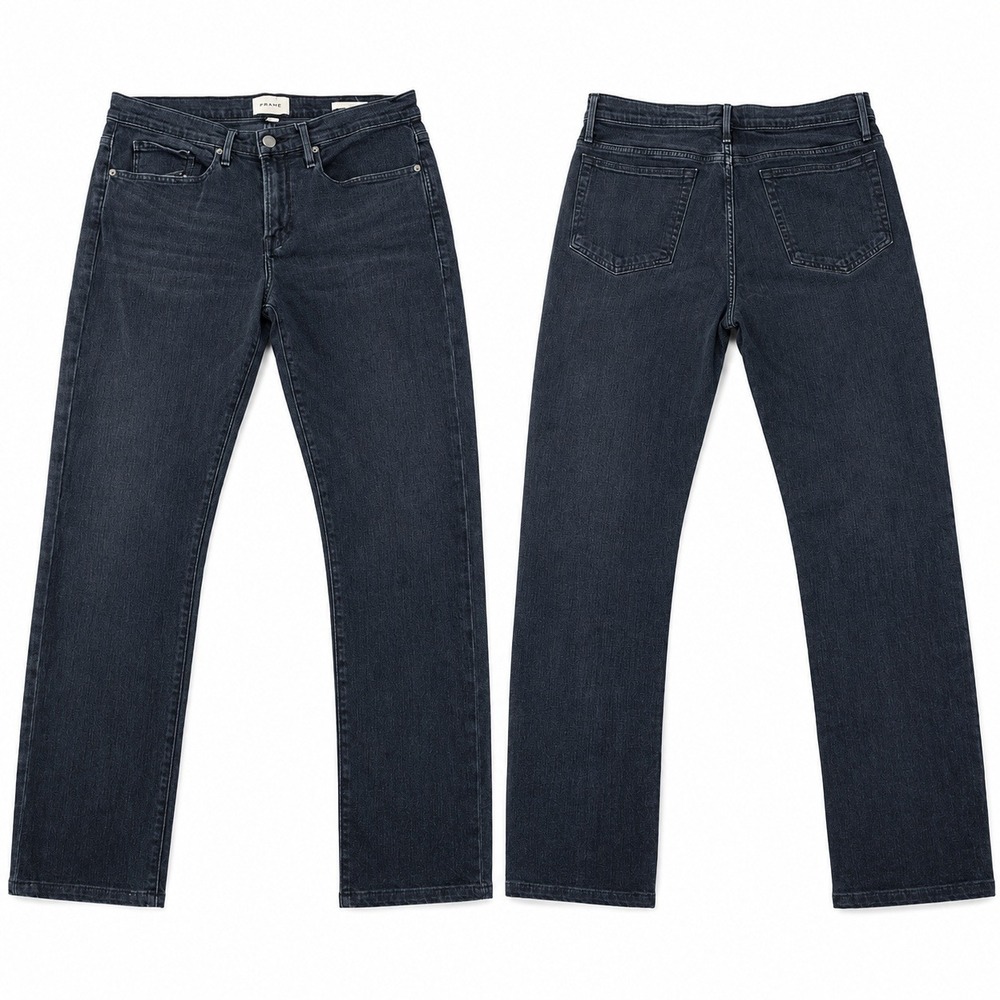 FRAME L'Homme Slim Jeans Mens 33 Dark Indigo Blue Denim Pants LHMS403
